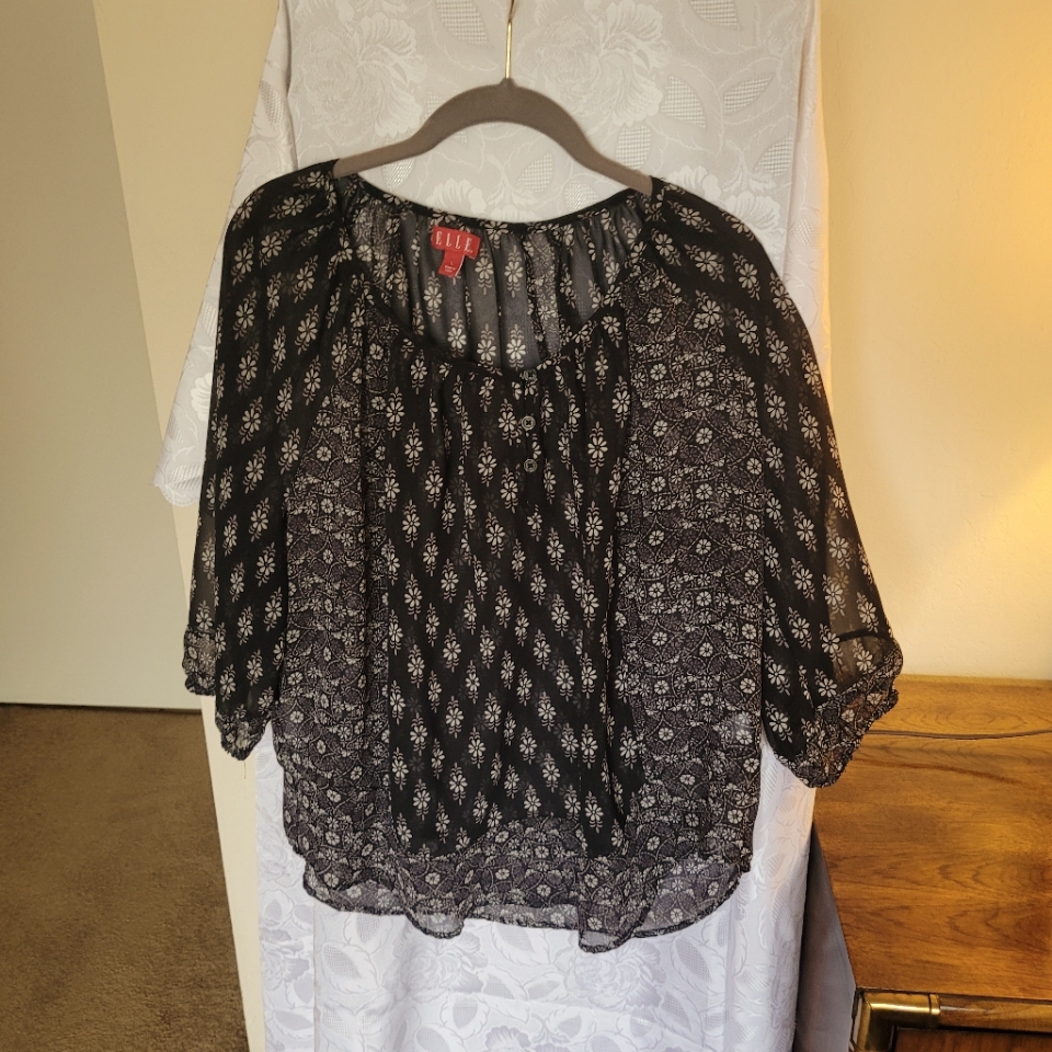 Buy 2 Get 1 Free (See Details), Elle Black Blouse (313)
